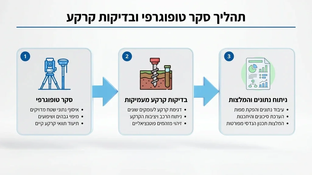 מהנדס בוחן תוכניות בנייה בשטח מגרש ריק