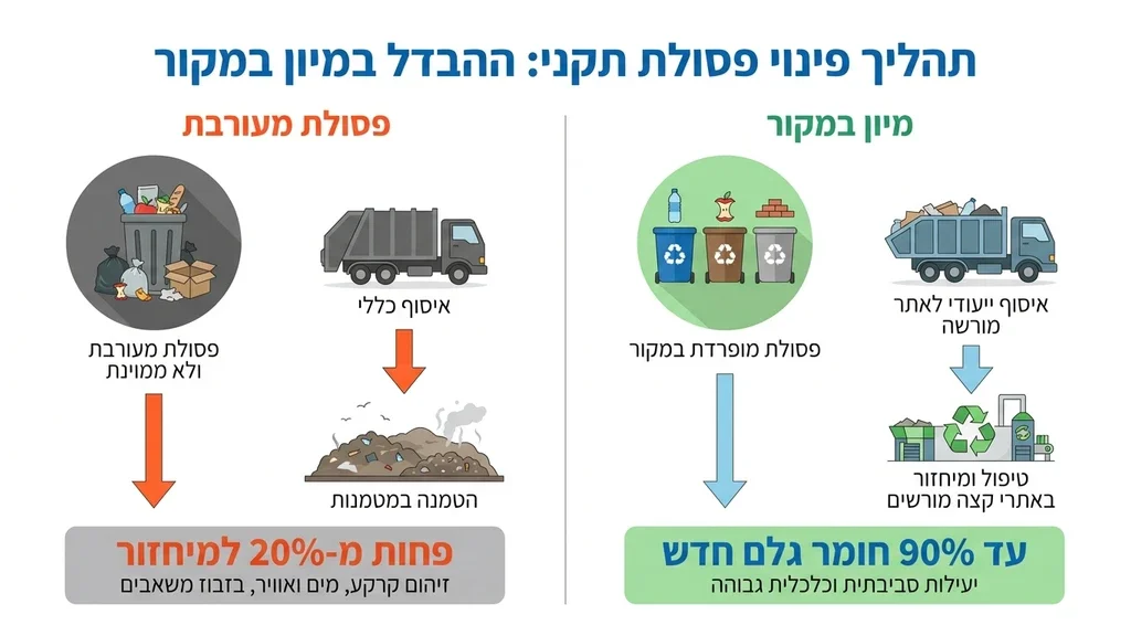 משאית עפר מעמיסה חומרי חפירה באתר בנייה