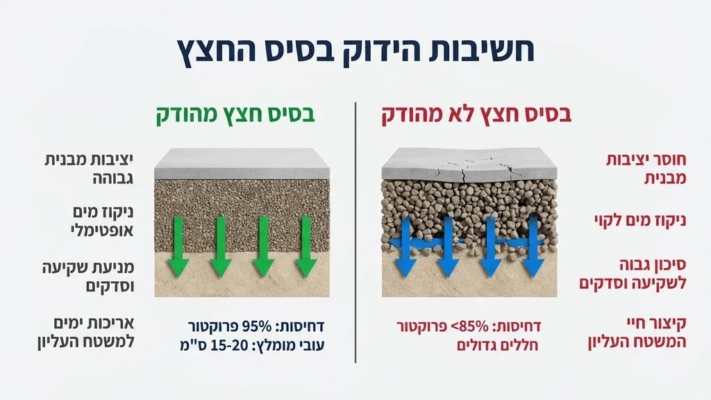 מכונת הידוק אדמה מקצועית פועלת על מצע חצץ דק