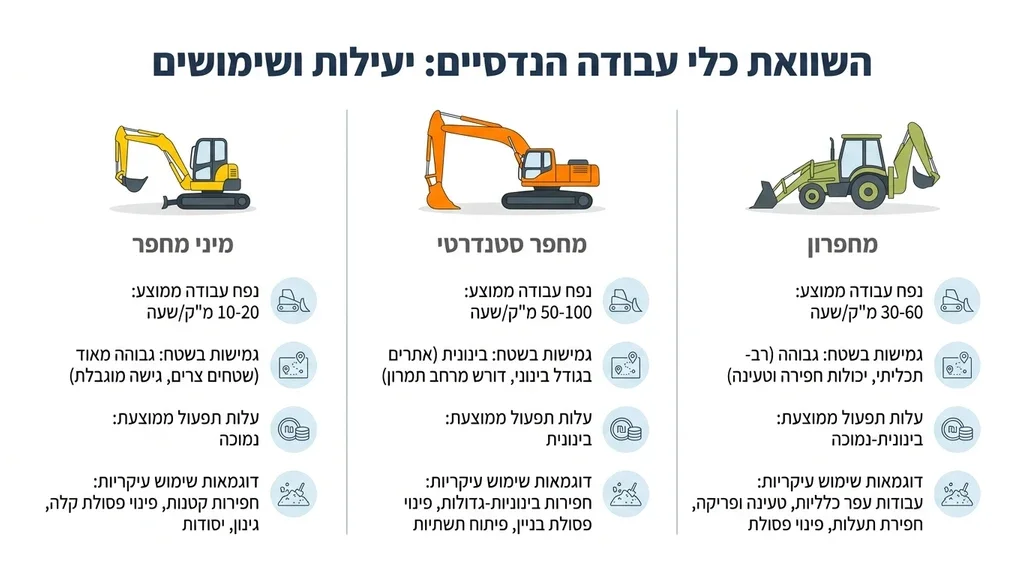 מחפרון מעמיס אדמה ופסולת למשאית פינוי