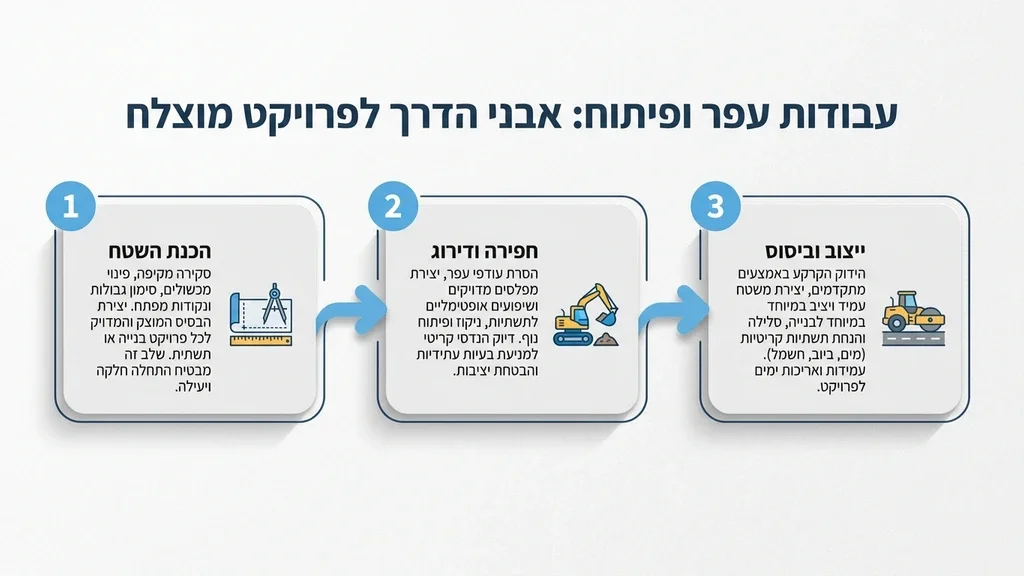 הכנת שטח וביצוע עבודות עפר