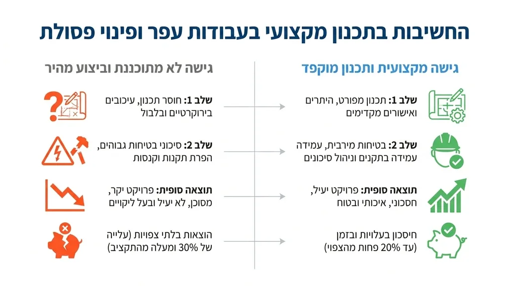 תכנון הנדסי וביצוע בשטח